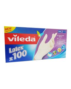 Одноразовые перчатки Виледа, латекс, средние, 100шт.