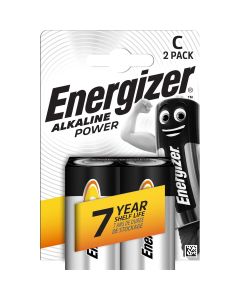 Щелочные батарейки Энерджайзер, Alkaline Power, C, 2 шт