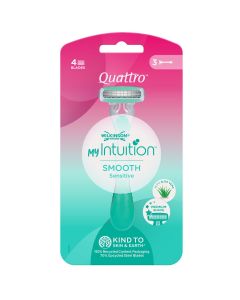Бритва Wilkinson, Quattro Titanium, чувствительная, для женщин, 3шт